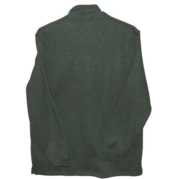 ARROW Pullover Sweatshirt Mens XL Green Heather Quarter-Zip Sueded Fleece Shirt - Picture 9 of 12